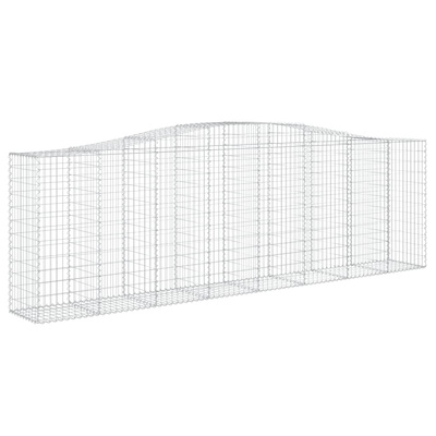 Kosze gabionowe, 25 szt, 400x50x120/140cm, galwanizowane żelazo