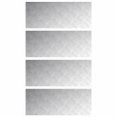 Stopień Prostokątny 4 pcs Srebrny 100 x 40 cm Aluminium