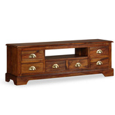 vidaXL Szafka pod TV z drewna sheesham, 120 x 40 x 30 cm
