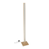 alset lampa podłogowa drewno buk + srebrny 1x18w led 4000