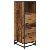 Zestaw mebli łazienkowych 4 szt. Stare drewno 65 x 33 x 60 cm