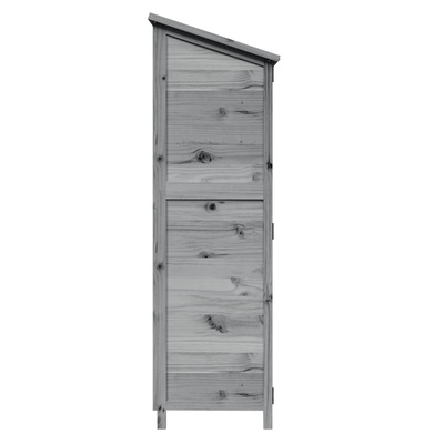 Shed ogrodowy Szary 59,5 x 56 x 176,5 cm Drewno Świerkowe