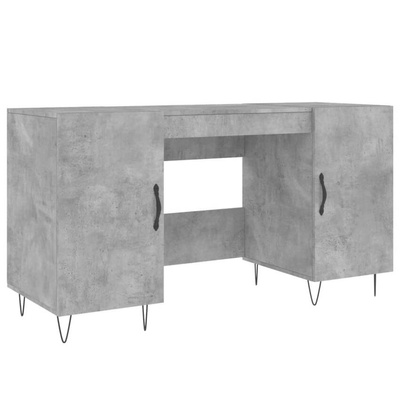 vidaXL Biurko, szarość betonu, 140x50x75 cm, materiał drewnopochodny wariant 5