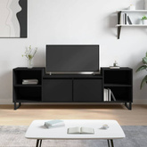 vidaXL Szafka pod TV, czarna, 160x35x55 cm, materiał drewnopochodny