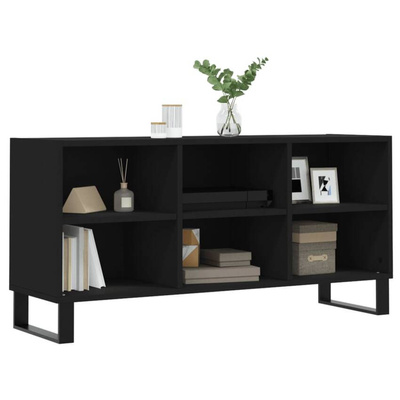 vidaXL Szafka pod TV, czarna, 103,5x30x50 cm, materiał drewnopochodny