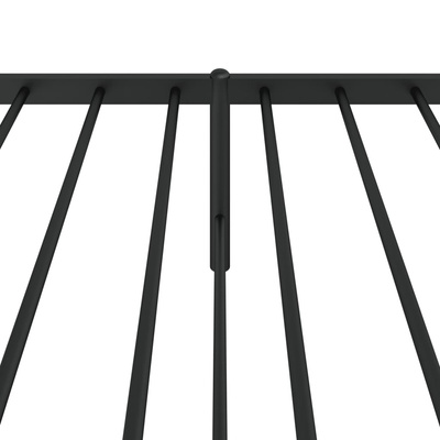 Metalowa rama łóżka z wezgłowiem, czarna, 90x200 cm wariant 11
