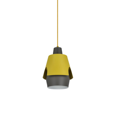 Lampa wisząca żółta/szara E27 Falun Ledea 50101149