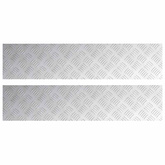 Stopień Prostokątny 2 pcs Srebrny 90 x 20 cm Aluminium