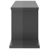 vidaXL Wisząca szafka pod TV, szara z połyskiem, 125x18x23 cm