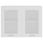 Szafka wisząca z szybą, "Lyon", biała, 80x31x60 cm