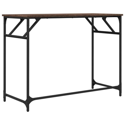 vidaXL Biurko, brązowy dąb, 100x45x76cm, materiał drewnopochodny, stal