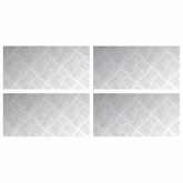 Stopień Prostokątny 4 pcs Srebrny 40 x 20 cm Aluminium