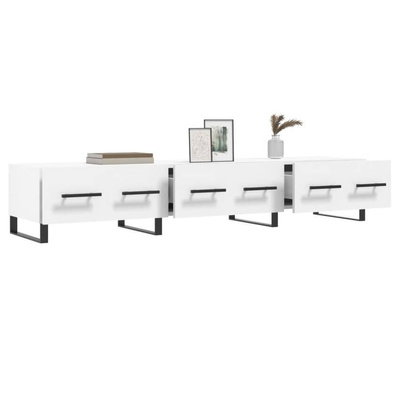 vidaXL Szafka pod TV, biała, 150x36x30 cm, materiał drewnopochodny wariant 5
