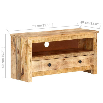 vidaXL Szafka pod TV, 79x30x40 cm, surowe drewno mango