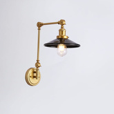 Kinkiet Retro nastawny Czarno Złoty Abruzzo Gloria