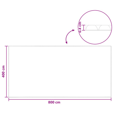 Pokrycie Basenu Solarne 800 x 400 cm 110 ?m Kwadrat PE