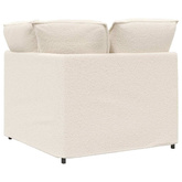Modułowy Narożnik Sofa z Poduszkami Kremowy 100 cm