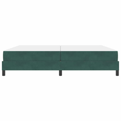 Łóżko sprężynowe z materacem Ciemna zieleń 200 x 210 cm tkanina