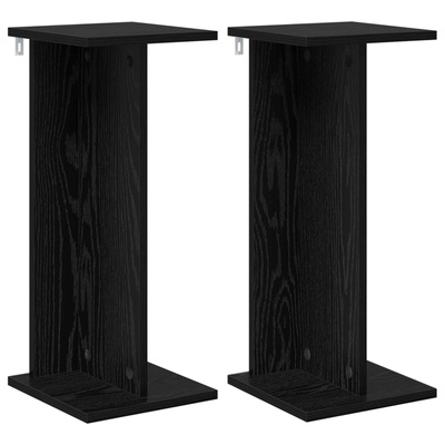 Stojak na rośliny 2 pcs Czarny Dąb 25 x 25,5 x 60,5 cm