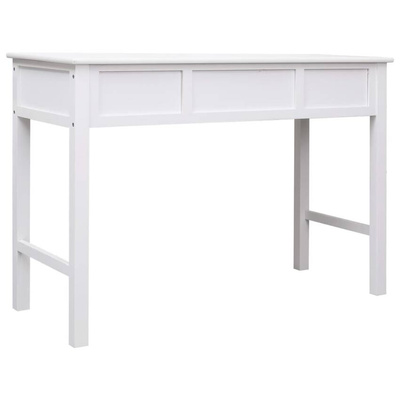 vidaXL Biurko, białe, 110 x 45 x 76 cm, drewniane