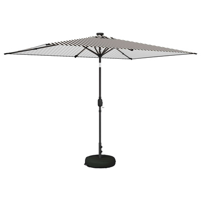 Parasol ogrodowy z oświetleniem LED i podstawą 200 x 300 cm