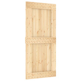 Drzwi NARVIK 95 x 210 cm Lite Drewno Sosnowe (Nieobrobione)