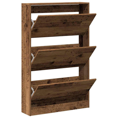 Szafka na buty z półką Stare drewno 80 x 21 x 125,5 cm