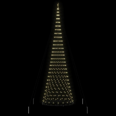 Choinka świąteczna LED z podstawą Ciepła biel 500 cm Metal
