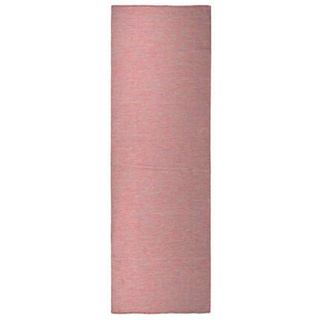 vidaXL Dywan zewnętrzny o płaskim splocie, 80x250 cm, czerwony