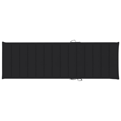 vidaXL Ogrodowy leżak z poduszką, lite drewno akacjowe