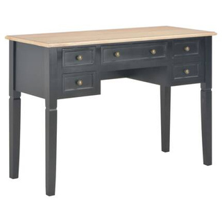 vidaXL Biurko, czarne, 109,5x45x77,5 cm, drewniane