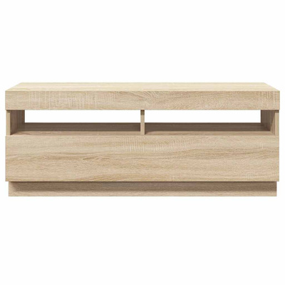 Szafka TV z oświetleniem LED, dąb sonoma, 100x35x40 cm