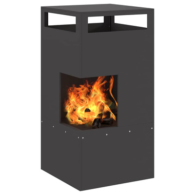Kominek Czarny 50 x 50 x 100 cm Stal