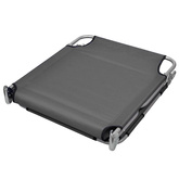 vidaXL Składany leżak z zagłówkiem i regulowanym oparciem, szary