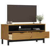 Szafka pod TV FLAM, 110x40x50 cm, lite drewno sosnowe vidaXL