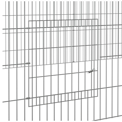 Klatka dla królika, 2 panele, 220x110x55 cm, żelazo