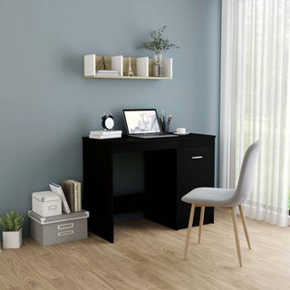 vidaXL Biurko, czarne, 100x50x76 cm, materiał drewnopochodny model standard