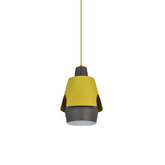Lampa wisząca żółta/szara E27 Falun Ledea 50101149