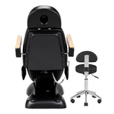 Fotel kosmetyczny elektryczny SILLON Lux 273b + taboret 304 czarny 148298