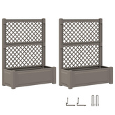 Duża doniczka z trelą 2 pcs Szary 143 x 143 x 133,5 cm PP