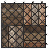 Płytka Tarasowa 10 pcs Szary 30 x 30 cm Drewno Akacjowe