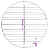 Ruszt do grilla, okrągły, ?34,5 cm, stal nierdzewna 304