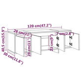vidaXL Szafka pod TV, brązowy dąb, 120x30x40,5 cm, płyta wiórowa