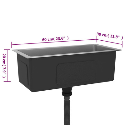 Ręcznie robiony zlew kuchenny, stal nierdzewna