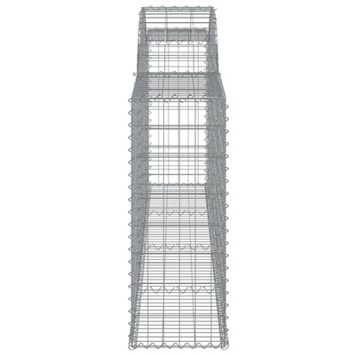 Kosze gabionowe, 15 szt, 300x30x80/100 cm, galwanizowane żelazo