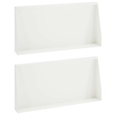 Mur oporowy 2 szt. 80 x 12 x 40 cm Stal Biały