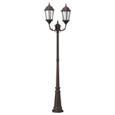 Lampa ogrodowa kolor bronzu 68 x 20 x 235 cm Aluminium i szkło