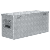 Aluminiowa skrzynia, 80 x 30 x 35 cm, srebrna