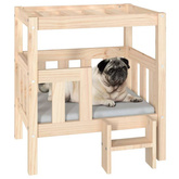 vidaXL Legowisko dla psa, 65,5x43x70 cm, lite drewno sosnowe