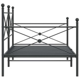 Łóżko dzienne bez materaca czarne 100x190 cm stalowe